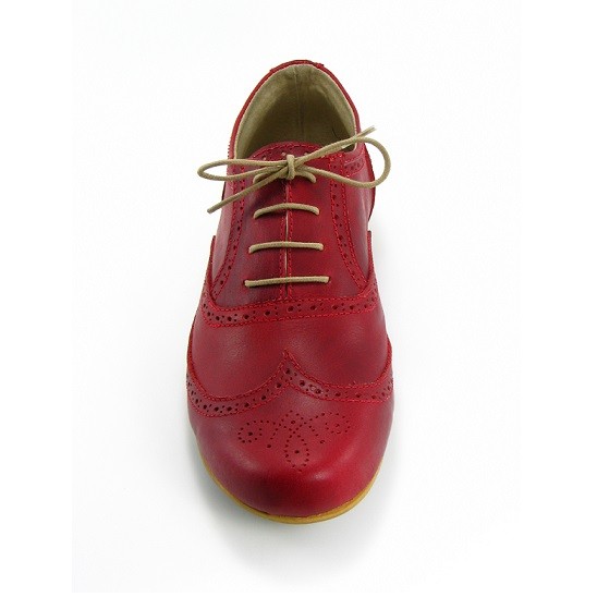 Zapatos mujer en cuero rojo