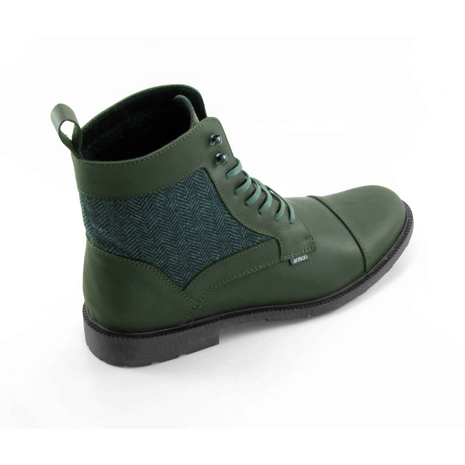 pronóstico conductor regalo Botas de cuero para hombre elaboradas en color verde oliva