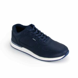 Tenis en cuero azul