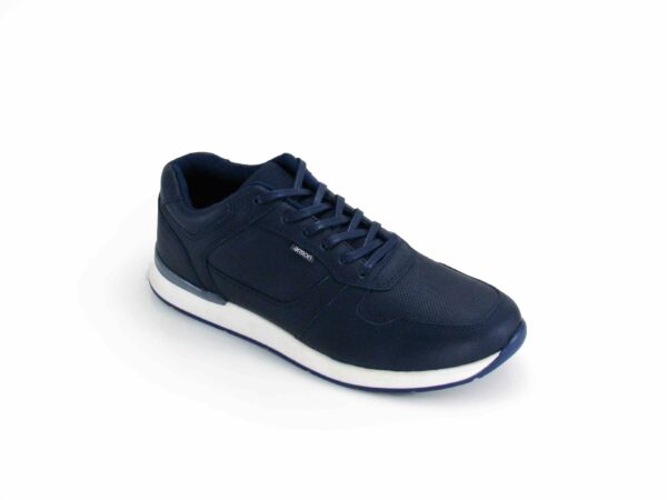 Tenis en cuero azul