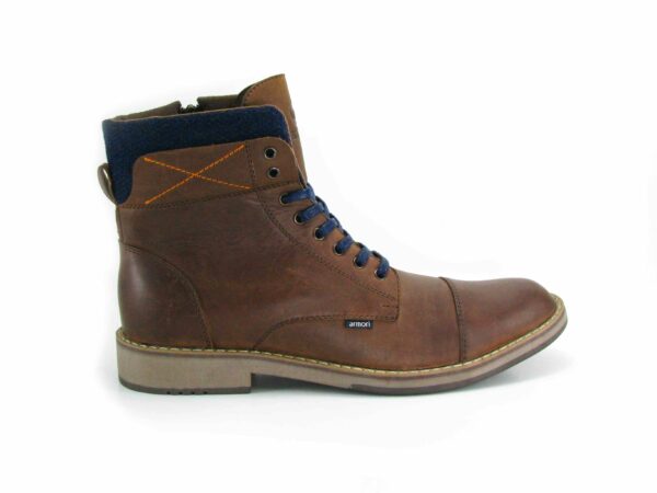 Botas en cuero para hombre con cremallera
