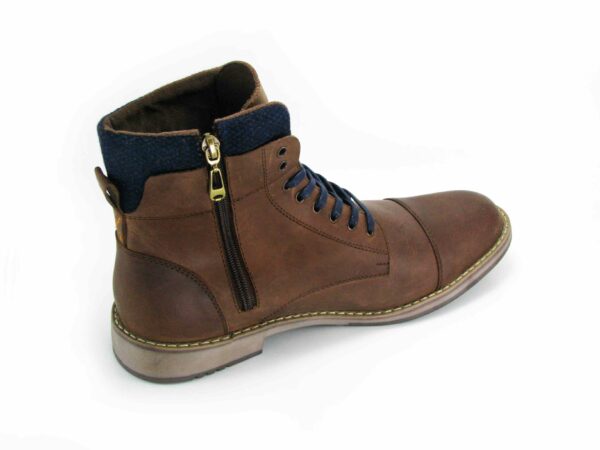 Botas en cuero para hombre con cremallera
